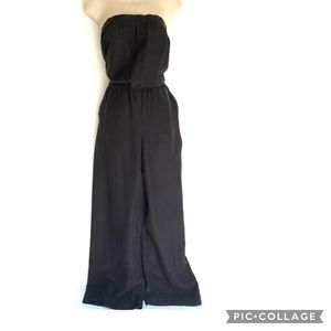 Worth silk strapless wide leg romper 4